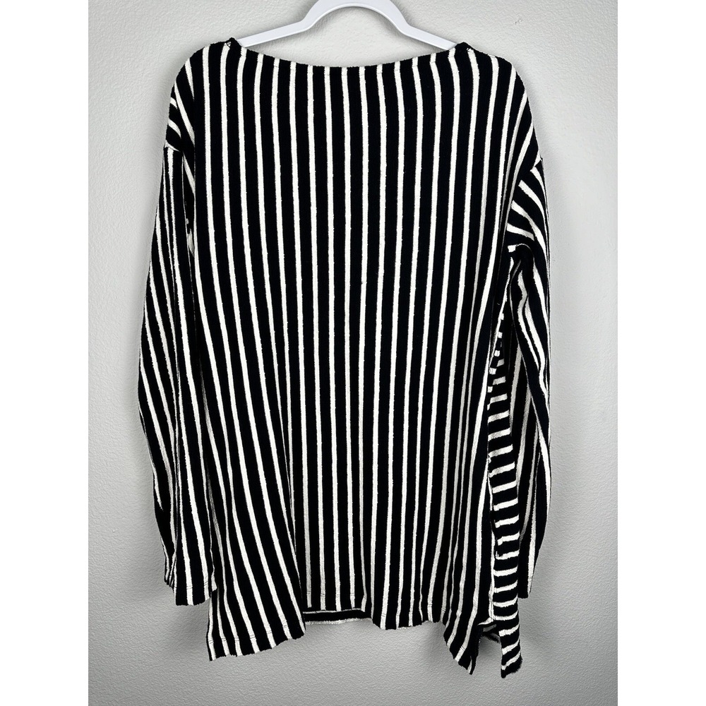 Intimately Free People Tunic Top Small Come On Over Black Cream Striped Textured - Picture 5 of 6